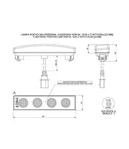 DRL HOR64 12/24V ΠΡΟΣΘΕΤΟ DAYTIME ΔΙΕΘΝΗ ΜΕ 4LED 0,5W 181x48mm ΜΑΥΡΟ ΜΕ ΦΙΣ 1ΤΕΜ 