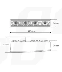 ΦΩΤΑ ΗΜΕΡΑΣ DRL 540HP PRO 12/24V 6W 4xSMD LED 800lm 125x24x5030mm 2ΤΕΜ 