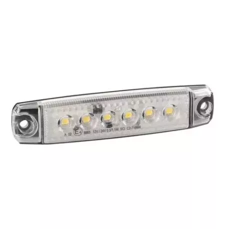 Lampa ΦΩΣ ΟΓΚΟΥ 6LED ΛΕΥΚΟ 12/24V 96mm ΑΔΙΑΒΡΟΧΟ 1ΤΕΜ. L9700.7 