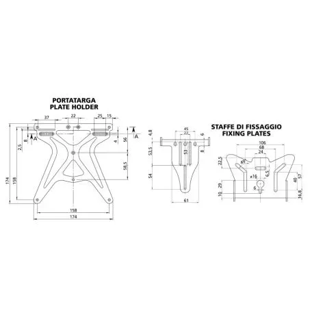 Lampa ΒΑΣΗ ΣΤΗΡΙΞΗΣ ΠΙΝΑΚΙΔΑΣ ΜΗΧΑΝΗΣ AERO-X ΑΝΑΔΙΠΛΟΥΜΕΝΗ/ΜΕ ΘΕΣΗ ΓΙΑ ΦΛΑΣ ΜΑΥΡΗ -1ΤΕΜ. 9014.6-LM 