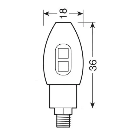 Lampa ΦΛΑΣ ΜΟΤΟ VOLT ΑΣΗΜΙ 12V SMD LED 36x18mm 2ΤΕΜ. 9050.5-LM 