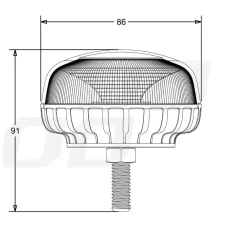 AMIO ΦΑΡΟΣ LED MINI 12/24V 18SMD ΒΙΔΩΤΟΣ ΠΟΡΤΟΚΑΛΙ 91x86mm ΑMiO - 1 TEM. 02923/AM 