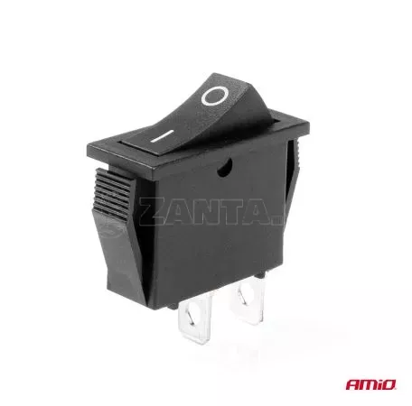 AMIO ΔΙΑΚΟΠΤΗΣ ON/OFF  2 ΕΠΑΦΩΝ 12V 20A 10mm x 26mm ΜΑΥΡΟΣ  ΑΜΙΟ - 1 ΤΕΜ. 03081/AM 