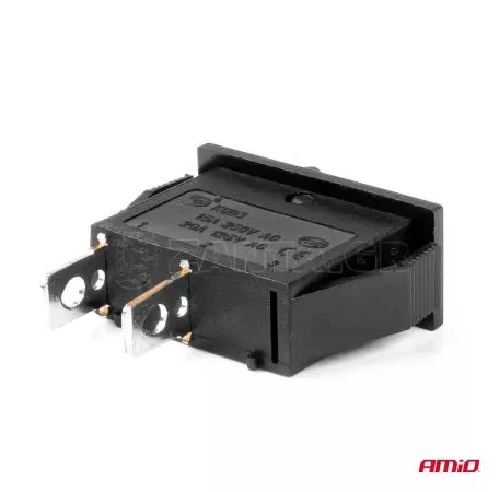 AMIO ΔΙΑΚΟΠΤΗΣ ON/OFF  2 ΕΠΑΦΩΝ 12V 20A 10mm x 26mm ΜΑΥΡΟΣ  ΑΜΙΟ - 1 ΤΕΜ. 03081/AM 