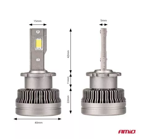 AMIO ΛΑΜΠΕΣ LED D4S/D4R 9>16V 70W 6.500K 8600lm (ΜΕ ΨΥΚΤΡΑ) XD SERIES ΑΜΙΟ - 2 ΤΕΜ. 03313/AM 