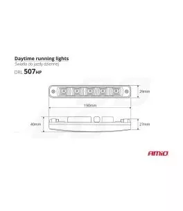 ΦΩΤΑ ΗΜΕΡΑΣ DRL 12/24V 11,52W 10 LED 1000Lm 190x29x40mm 2ΤΕΜ 