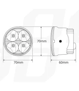 ΦΩΤΑ ΗΜΕΡΑΣ DRL 12/24V 11,16W 8xSMD LED 800lm DRL 510HP ΣΤΡΟΓΓΥΛΟΙ 70mm 2ΤΕΜ 