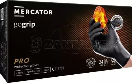 AMIO ΓΑΝΤΙΑ ΝΙΤΡΙΛΙΟΥ MERCATOR GOGRIP ΣΕ ΜΑΥΡΟ ΧΡΩΜΑ SMALL (S) ΑΜΙΟ - 50 ΤΕΜ. MER20310/AM 