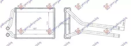 Ψυγείο Καλοριφέρ (Brazed) (19.5x12x2) (Τύπου Hanon) Kia Picanto 2008-2011 