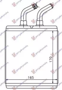 Ψυγείο Καλοριφέρ (Brazed) (17x16.5x2.6) Kia Rio 2002-2005 