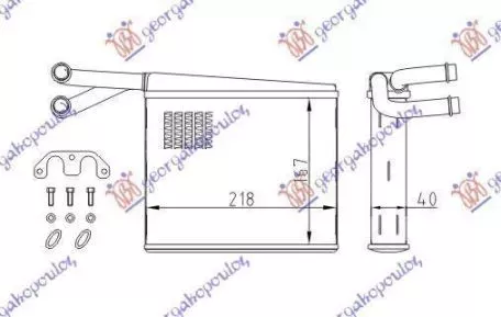 Ψυγείο Καλοριφέρ (Brazed) (Με/Χωρίς A/C) (16.5x22) (Τύπου Valeo) Mercedes-Benz Sprinter (W901/W905) 1995-2006 