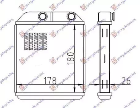 Ψυγείο Καλοριφέρ (Brazed) (18x17.5x2.6) Mitsubishi Carisma 1996-2005 