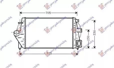 Ψυγείο Intercooler 2.2 TD (60x37.8x3.4) Mitsubishi Pajero 1996-2001 