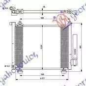 Ψυγείο A/C Diesel (38.5x30.8x2.0) Opel Agila 1999-2008 