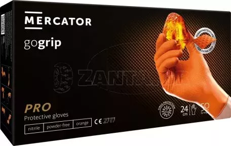 AMIO ΓΑΝΤΙΑ ΝΙΤΡΙΛΙΟΥ MERCATOR GOGRIP ΣΕ ΠΟΡΤΟΚΑΛΙ ΧΡΩΜΑ MEDIUM (M) ΑΜΙΟ - 50 ΤΕΜ. MER20335/AM 