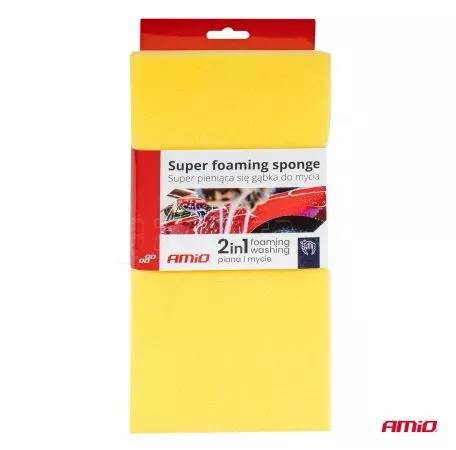 AMIO ΣΦΟΥΓΓΑΡΙ ΠΛΥΣΙΜΑΤΟΣ 2in1 SUPER FOAMING 28x14x7cm  ΑΜΙΟ - 1 ΤΕΜ. 03842/AM 