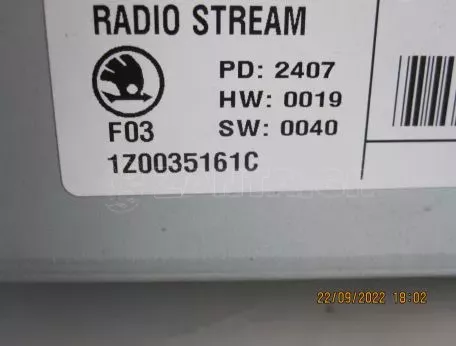 CD PLAYER ΓΙΑ SKODA OCTAVIA 5 '04-'08 ΚΩΔΙΚΟΣ 1Z0035161C 