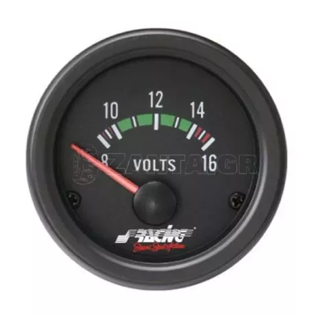 Simoni Racing ΒΟΛΤΟΜΕΤΡΟ ΜΑΥΡΟ 52mm 2'' BLACK LINE ΟΡΓ/VM/B 