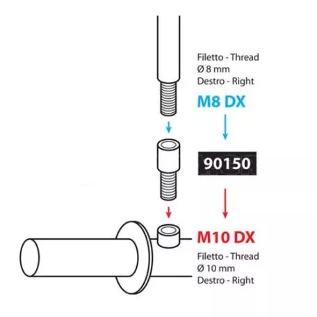 Lampa ΑΝΤΑΠΤΟΡΑΣ ΓΙΑ ΚΑΘΡΕΠΤΗ ΜΗΧΑΝΗΣ M8 DX>M10 DX -1ΤΕΜ 9015.0-LM 