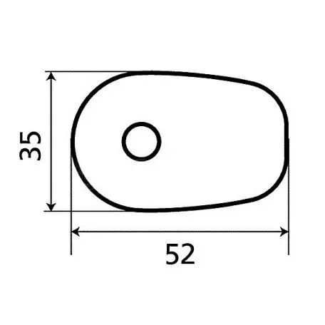 Lampa ΑΝΤΑΠΤΟΡΑΣ ΓΙΑ ΦΛΑΣ KAWASAKI 52x35mm 2 ΤΕΜ. 9006.3-LM 