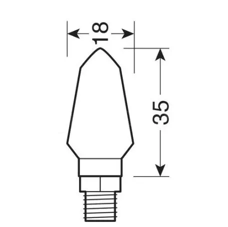 Lampa ΦΛΑΣ ΜΟΤΟ MICRO ΜΑΥΡΑ 12V SMD LED 35x18mm 2ΤΕΜ. 9047.5-LM 