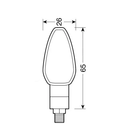 Lampa TUAREG ΦΛΑΣ LED ΜΟΤΟ 12V (ΜΑΥΡΟ - 65 Χ 26 mm) - 2 ΤΕΜ. 9009.8-LM 