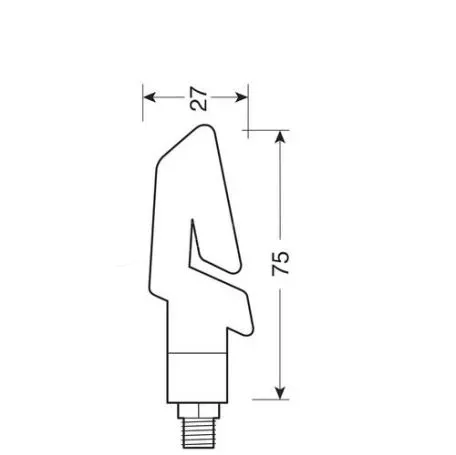 Lampa Φλάς KAP Μάυρο με LED 75x27mm 9024.6-LM 