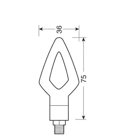 Lampa ΦΛΑΣ ΜΟΤΟ KIER 12V LED 75x36mm ΜΑΥΡΑ 2 ΤΕΜ. 9024.7-LM 