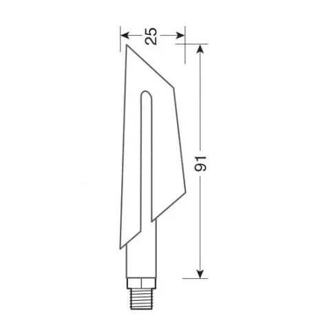 Lampa ΦΛΑΣ ΜΟΤΟ CICLON ΜΑΥΡΑ 12V SMD LED 91x25mm 9047.3-LM 