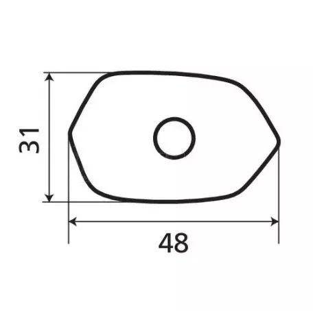 Lampa ΑΝΤΑΠΤΟΡΑΣ ΓΙΑ ΦΛΑΣ KAWASAKI 2012+ 48x31mm 4 ΤΕΜ. 9046.7-LM 