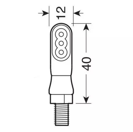 Lampa ΦΛΑΣ ΜΟΤΟ NANO LED 12V 35x18mm ΜΑΥΡΑ 2 ΤΕΜ. 9047.6-LM 