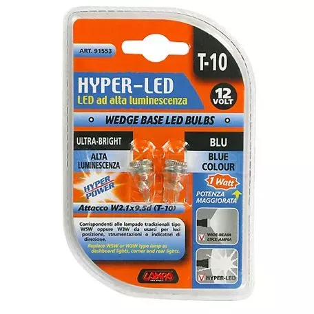 Lampa Σετ Λαμπάκια Μοτο με Hyper-Led T10 W2.1x9.5d 1watt με φως διάθλασης 9155.3-LM 