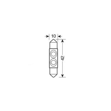 Lampa Λαμπάκι Μοτο Power 4 2SMDx2 chips C5-10W SV8,5-8 10x42mm   5844.9-LM 