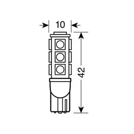 Lampa T10 12V 13SMDx3CHIPS POWER39 HYPER-LED L5845.6 