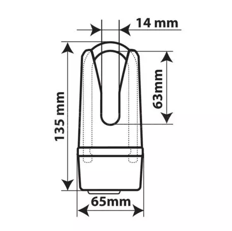 Lampa ΑΝΤΙΚΛΕΠΤΙΚΟ ΛΟΥΚΕΤΟ ΔΙΣΚΟΦΡΕΝΟΥ CLOW XS ΓΙΑ MOTO (135 Χ 65mm - Φ 11mm)  9063.4-LM 