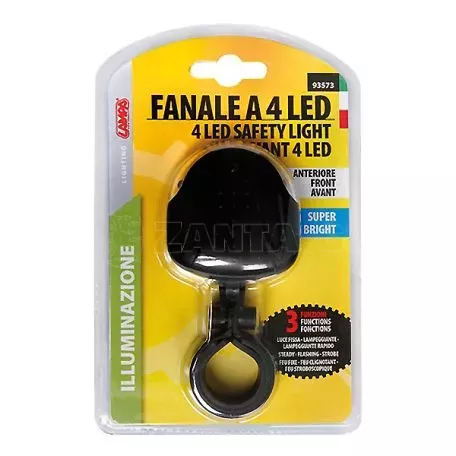 Lampa Φανάρι Ποδηλάτου Εμπρός με 4 LED Super Bright 9357.3-LB 