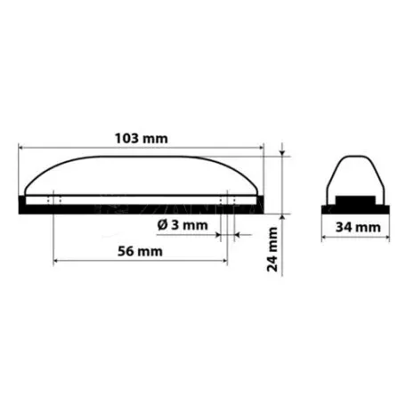 Lampa ΦΩΣ ΦΟΡΤΗΓΟΥ 4LED ΛΕΥΚΟ 24V 103mm AB4(4x3600 MCD) L9845.7 