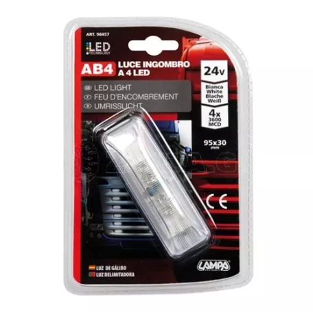 Lampa ΦΩΣ ΦΟΡΤΗΓΟΥ 4LED ΛΕΥΚΟ 24V 103mm AB4(4x3600 MCD) L9845.7 