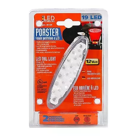 Lampa ΦΑΝΑΡΙ ΠΙΣΩ ΜΗΧΑΝΗΣ PORSTER 12V 19LED 2 ΧΡΗΣΕΩΝ (ΦΩΣ ΘΕΣΕΩΣ/STOP)  -1ΤΕΜ. 9015.9-LM 