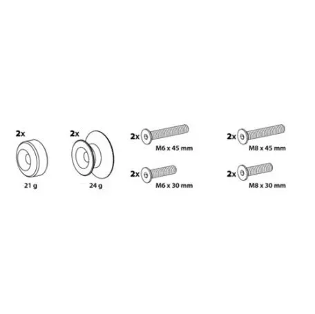 Lampa Βίδες στήριξης Σταντ (πέταλο) 6/8mm Μπλε 9033.5-LM 