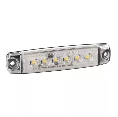 Lampa ΦΩΣ ΟΓΚΟΥ 6LED ΛΕΥΚΟ SMD 12/24V 96mm 20ΤΕΜ. L9702.3 