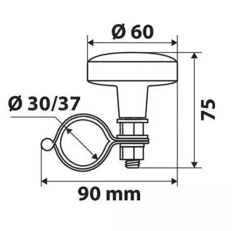 Lampa ΤΕΜΠΕΛΗΣ ΤΙΜΟΝΙΟΥ SPINNY (ΜΑΥΡΟΣ) - 30/37mm L0013.8 