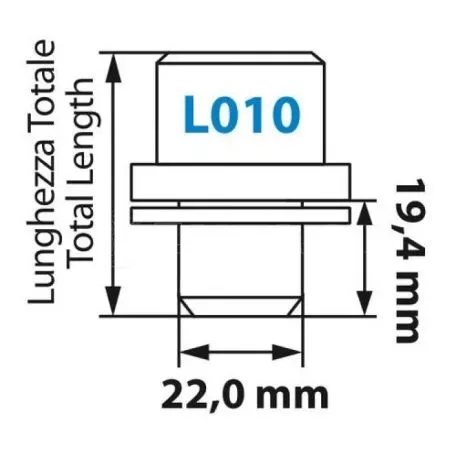 Lampa ΜΠΟΥΛΟΝΙΑ ΑΣΦΑΛΕΙΑΣ 14X1,50 19,44/42,6MM (22) ΙΣΙΑ ΜΕ ΡΟΔΕΛΑ L010 L.MG21157SU 