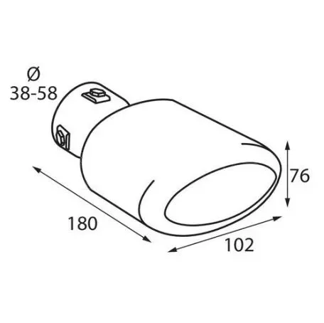 Lampa ΑΚΡΟ ΕΞΑΤΜΙΣΗΣ TS-64 Φ38-58mm L6011.2 