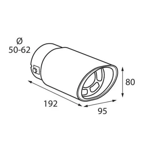 Lampa ΑΚΡΟ ΕΞΑΤΜΙΣΗΣ TS-3 50->62mm - ΟΒΑΛ ΚΟΦΤΟ L6002.3 