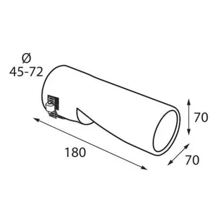 Lampa ΑΚΡΟ ΕΞΑΤΜΙΣΗΣ TS-70 45-72mm ΚΟΜΜΕΝΟ L6011.8 