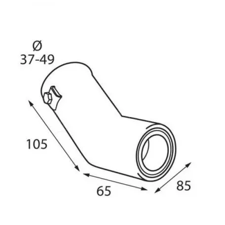 Lampa ΑΚΡΟ ΕΞΑΤΜΙΣΗΣ TS-20 (ΓΙΑ LANCIA YPSILON 2011>) Φ 37-49mm - ΛΟΞΟ L6001.4 