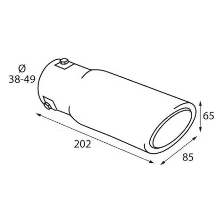 Lampa ΑΚΡΟ ΕΞΑΤΜΙΣΗΣ TS-62 Φ 38-49mm - ΣΤΡΟΓΓΥΛΟ ΛΟΞΟ L6007.8 