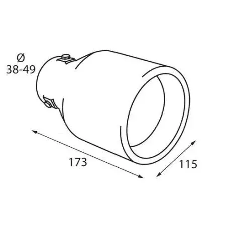 Lampa ΑΚΡΟ ΕΞΑΤΜΙΣΗΣ TS-37 Φ 38-49mm - ΣΤΡΟΓΓΥΛΟ L6009.1 