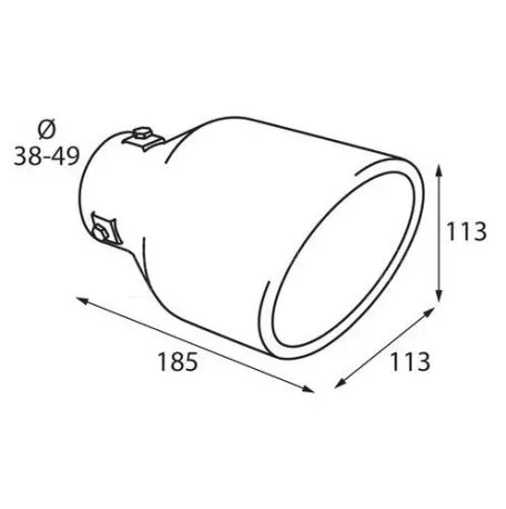 Lampa ΑΚΡΟ ΕΞΑΤΜΙΣΗΣ TS-40 Φ 38-49mm - ΣΤΡΟΓΓΥΛΟ ΛΟΞΟ L6009.4 